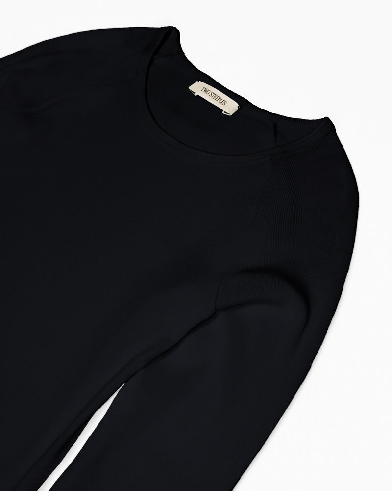 Daniel Black Silk Long Sleeve Top