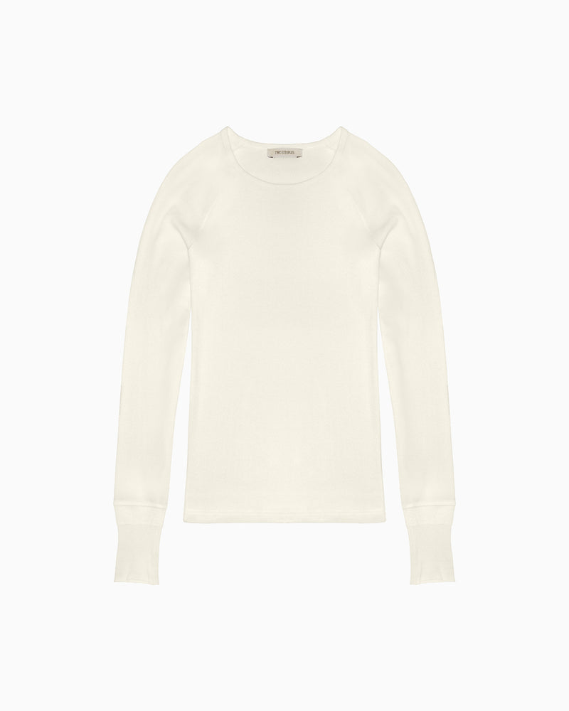 Daniel White Silk Long Sleeve Top