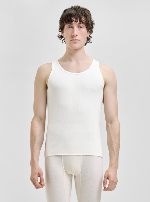 Florian White Silk Vest