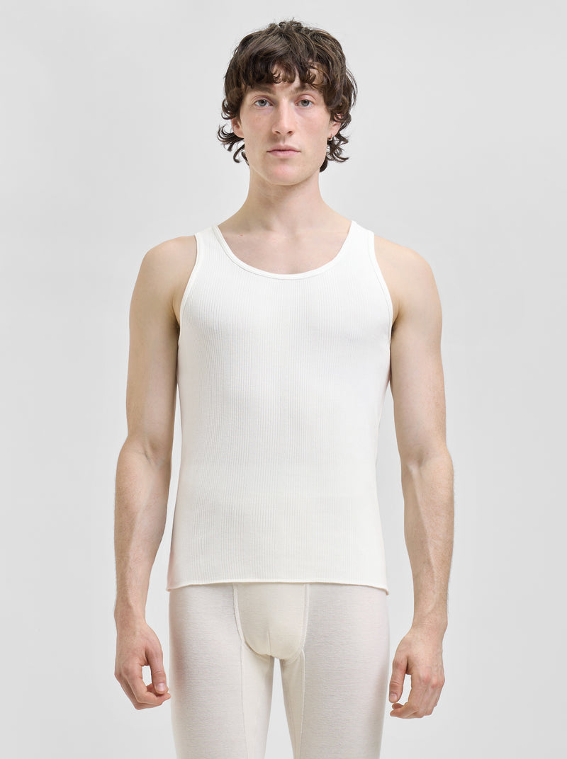 Florian White Silk Vest