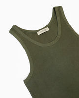 FLORIAN GARMENT DYED OLIVE SILK VEST