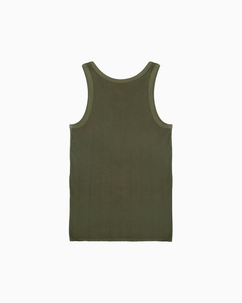 FLORIAN GARMENT DYED OLIVE SILK VEST