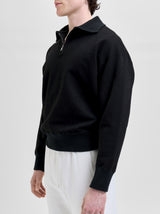 Joachim Black Collared Sweatshirt