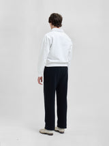 Joachim White Collared Sweatshirt