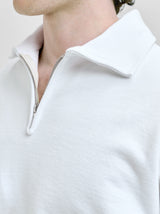 Joachim White Collared Sweatshirt