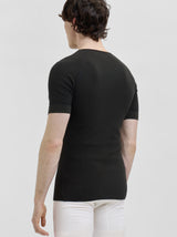 Nicholas Black Silk Rib T-Shirt