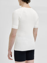 Nicholas White Silk Rib T-Shirt