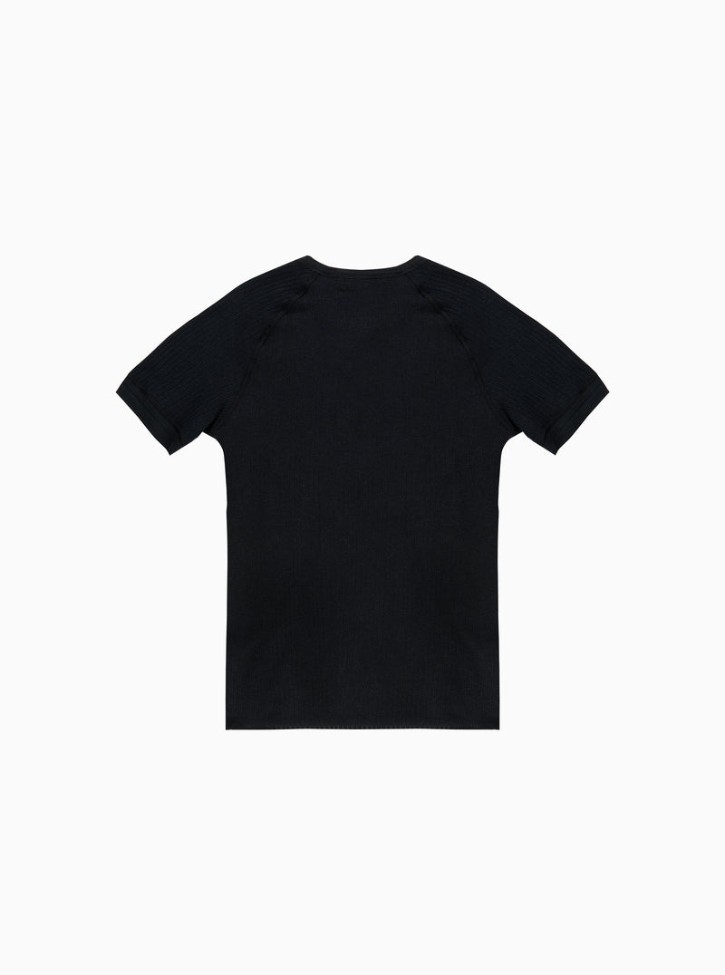 Nicholas Black Silk Rib T-Shirt