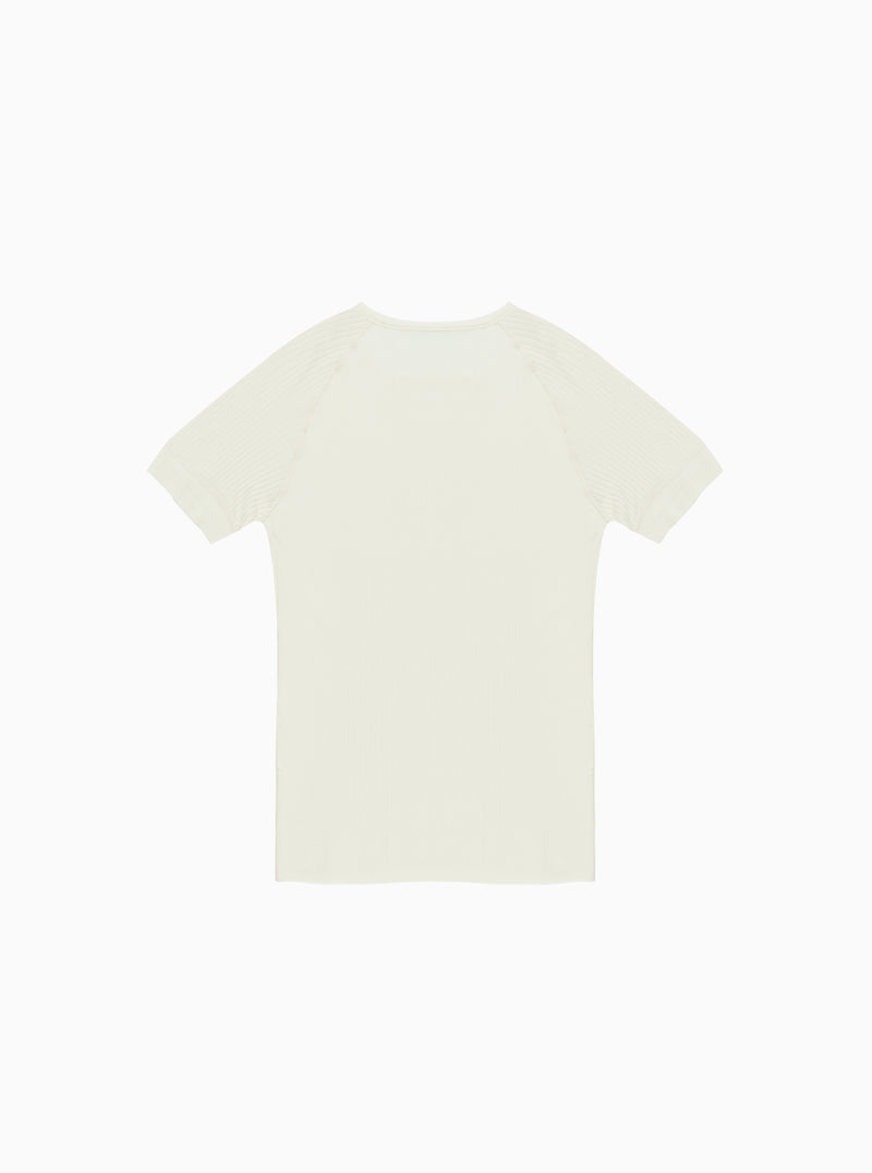 Nicholas White Silk Rib T-Shirt