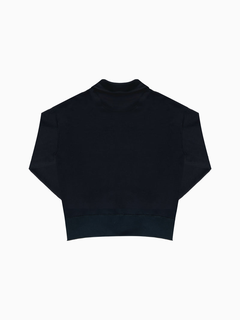 Joachim Black Collared Sweatshirt